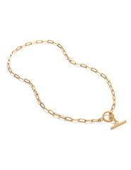 Gold T-Bar Necklace