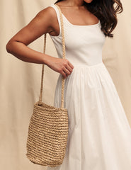 Raffia Bucket Bag