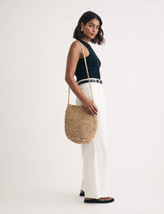Raffia Bucket Bag