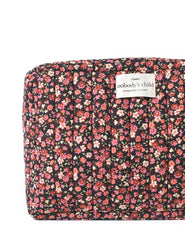 Black Ditsy Floral Makeup Bag