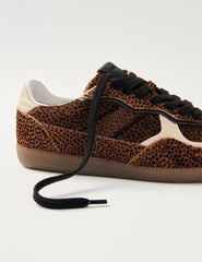 Alohas Rife Soft Tan Leopard Leather Trainers