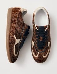 Alohas Rife Soft Tan Leopard Leather Trainers