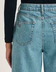 Light Wash Denim High Rise Wide Leg Jeans