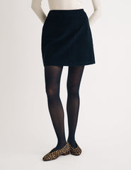 Black Cord Mini Skirt