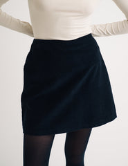 Black Cord Mini Skirt
