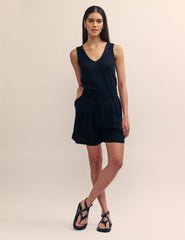 Black Tailored Mel Shorts