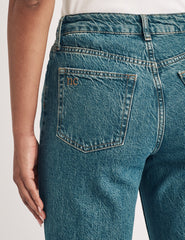 Vintage Mid Wash Slim Straight Leg Jeans