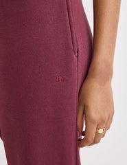 Burgundy Tapered Joggers