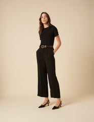 Black Etta Straight Leg Trousers