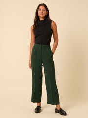 Forest Green Etta Straight Leg Trousers