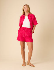 Pink Broderie Jet Shorts