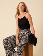 Black Floral Zeena Trousers