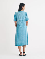 Light Wash Denim Alexa Midi Dress