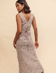 Pink Floral Helena Midi Slip Dress