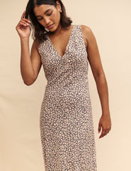 Pink Floral Helena Midi Slip Dress