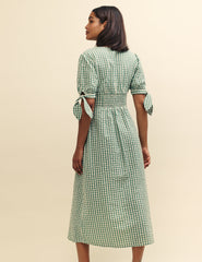 Green Gingham Alexis Midi Dress
