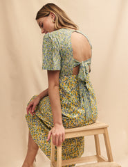 Multi Ditsy Floral Leo Midi Dress