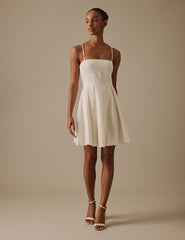 Ivory Strapless Mini Hervey Bridal Dress