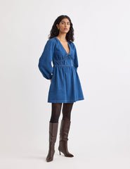 Long Sleeve Denim Astra Mini Dress