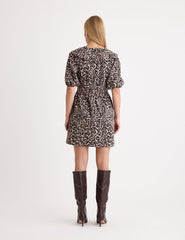 Leopard Print Denim Birdie Mini Dress
