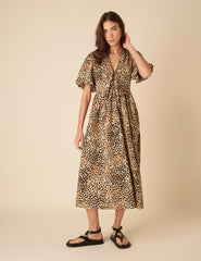 Leopard Print Scarla Midi Dress