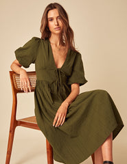 Petite Green Scarla Midi Dress