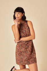 Brown Paisley Palermo Mini Dress
