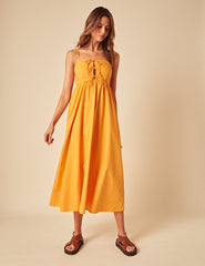 Orange Aspen Midi Dress