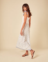 White Embroidered Maryam Midi Dress