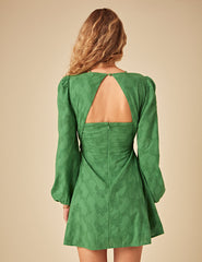 Green Broderie Anglaise Nicole Mini Dress