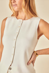 White Knitted Waistcoat