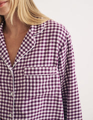 Purple Gingham Pyjama Top