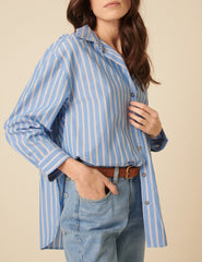 Blue Straight Full Length Jeans