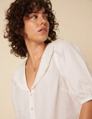 White Short Sleeve Emmie Blouse