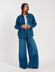 Mid Wash Denim Oversized Jacket