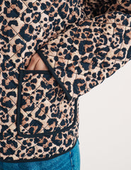 Leopard Print Quilted Jacket