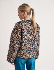 Leopard Print Quilted Jacket