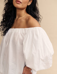 White Bardot Irena Top