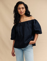 Black Bardot Irena Top