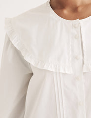 White Peter Pan Collar Blouse