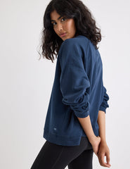 Navy Boxy Sweatshirt