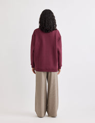 Burgundy Crew Neck Sweatshirt