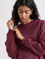 Burgundy Crew Neck Sweatshirt