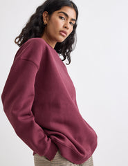 Burgundy Crew Neck Sweatshirt