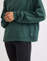 Green Boxy Sweatshirt