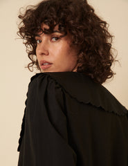 Black Long Sleeve Birdie Blouse