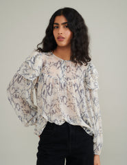 Snake Print Blouse