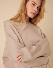Beige Oversized Sweatshirt