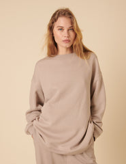 Beige Oversized Sweatshirt