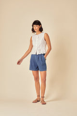 White Broderie Anglaise Top